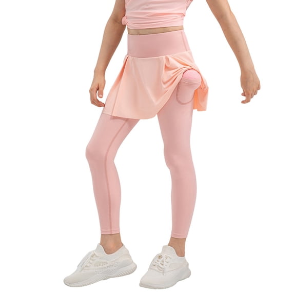 GYRATEDREAM Girls Tennis Skirts with Leggings Active Sports Skirted Leggings Athletic Dance Skorts with Pockets
