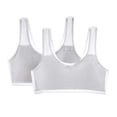 thumbnail image 1 of GYRATEDREAM Girls Training Bra Racerback Sports Seamless Bras Teen Bra Comfort Seamless Cotton Cropped Vest for 15-16Y White, 1 of 9