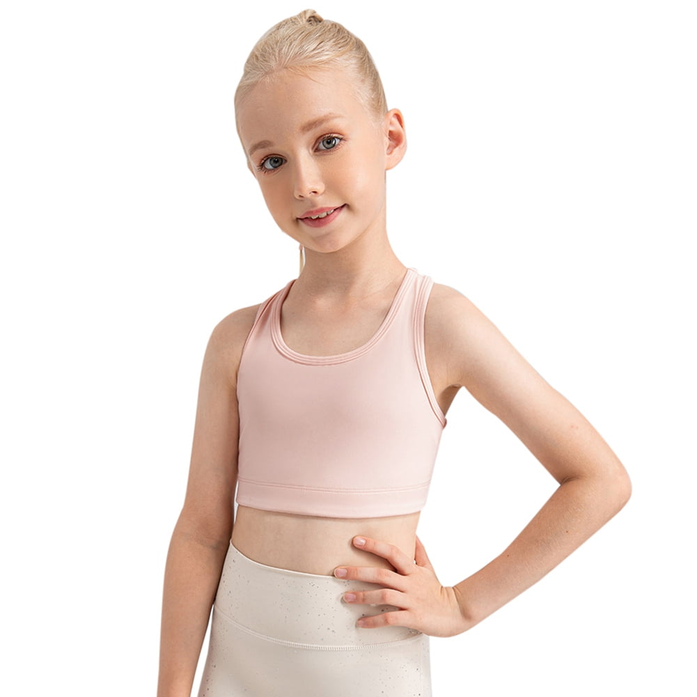 GYRATEDREAM Girls Training Bra - Sports Bra Scoop Neck Yoga