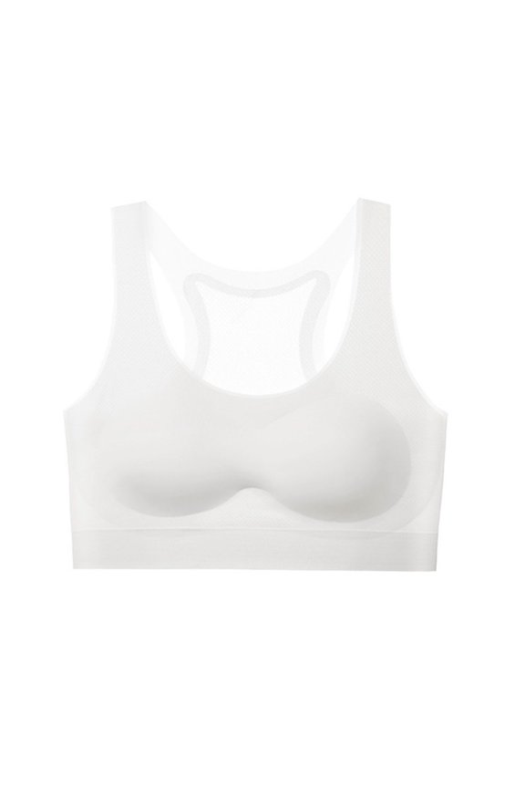 Girls' Training Bras Seamless Bra Strappy Sports Bra Scoop Neck Yoga Bra for Teens Comfort Dance Crop Top for