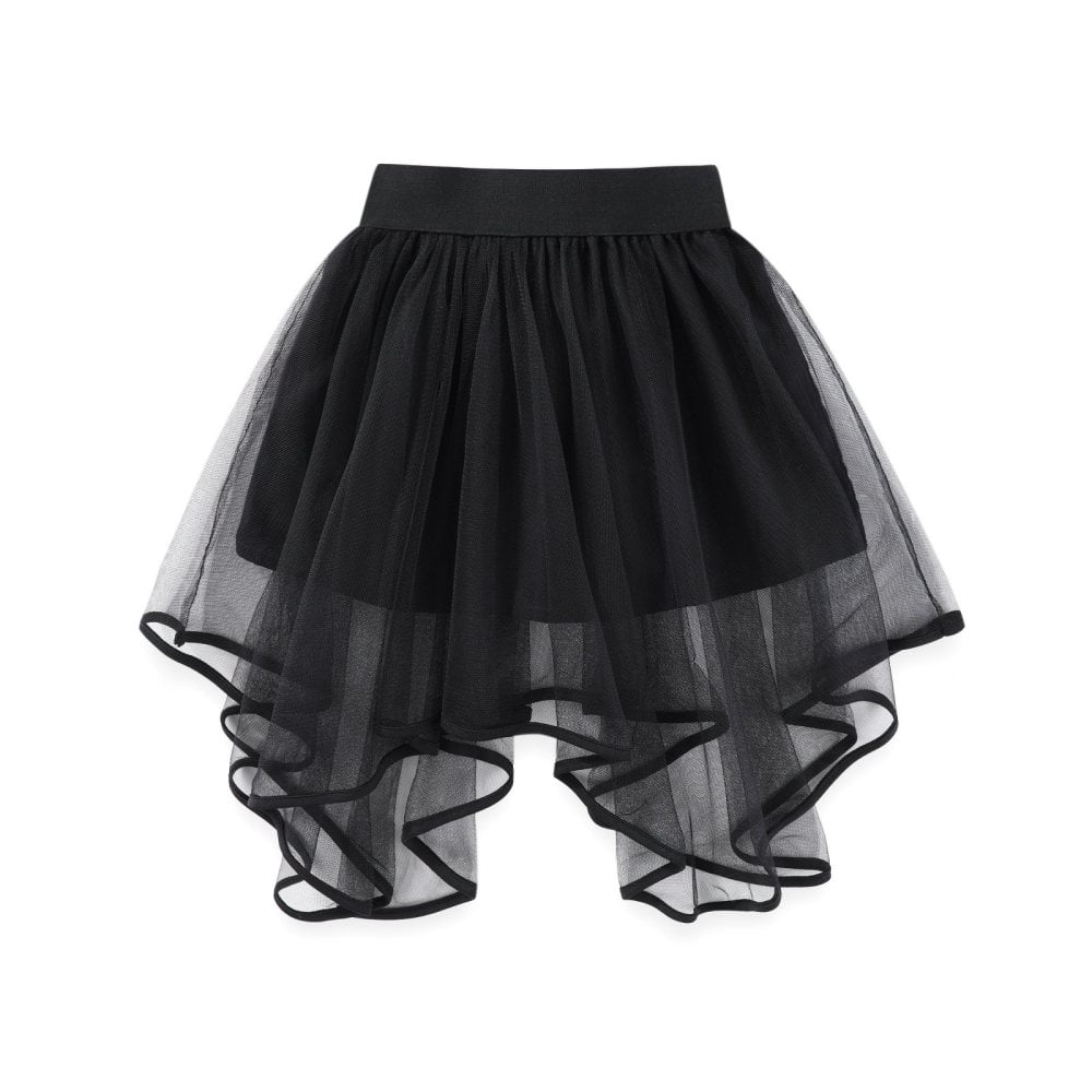 GYRATEDREAM Girls Tulle Skirt Formal High Low Asymmetrical Midi