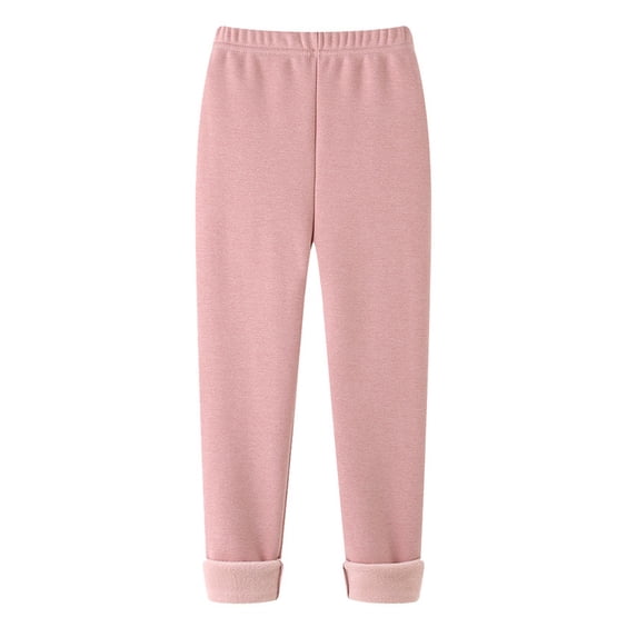 GYRATEDREAM Girls Winter Warm Fleece Lined Leggings Thick Thermal Tights Pants Soft Stretchy Cotton Leggings 3-13 Years