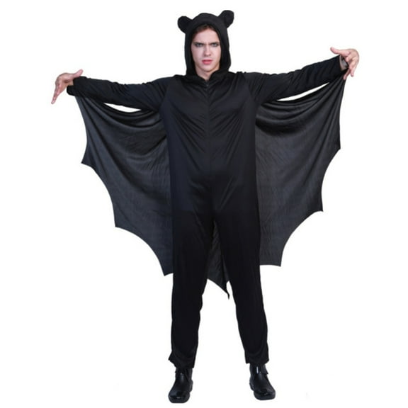 GYRATEDREAM Girls' vampire bat Costume Jumpsuit Halloween Cosplay Costume Set Halloween Animal Cute dress up for 6-7Y Black