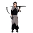thumbnail image 1 of GYRATEDREAM Grim Reaper Costume Kids Boys Red Skull Reaper Cosplay Halloween Costume Scary Skeleton Outfit with Scythe Accessories for 7-9Y Gray, 1 of 6