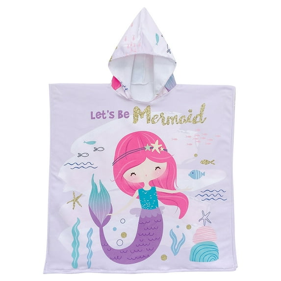GYRATEDREAM Kids Hooded Beach Towels Robe Girls Boys Cartoon Pattern Beach Swimming Quick Dry Absorbent Poncho
