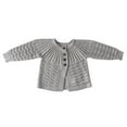 thumbnail image 1 of GYRATEDREAM Infant Baby Girls Cotton Knit Cardigans Long Sleeve Crewneck Hollow Cable Knit Thin Sweater Toddler Button Tops Coat Outwear Gray for 3-24M, 1 of 7