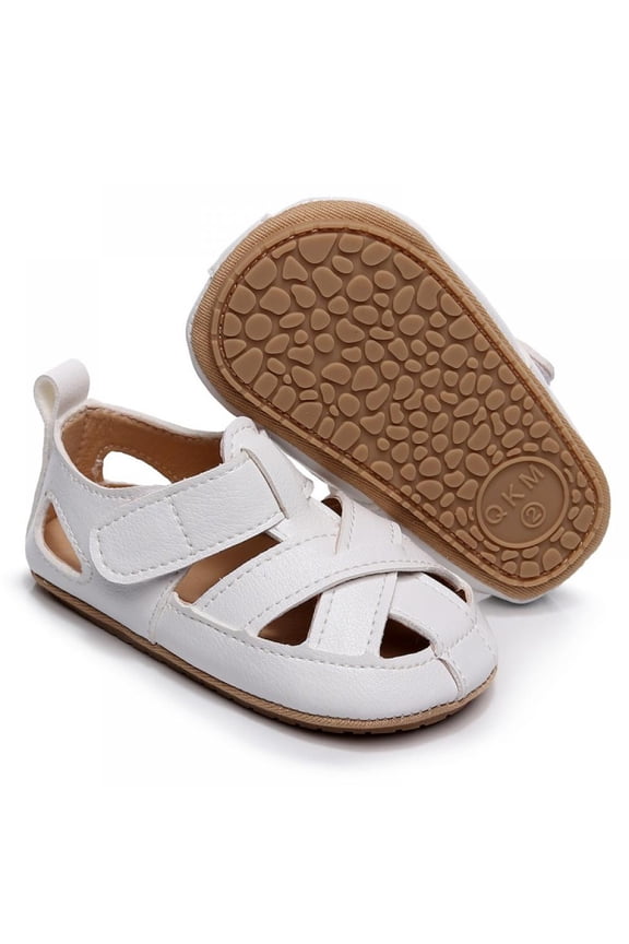 Infant Baby Girls Sandals Anti Slip Rubber Sole Summer Beach Outdoor First Walker Crib Shoes 0-24 Months