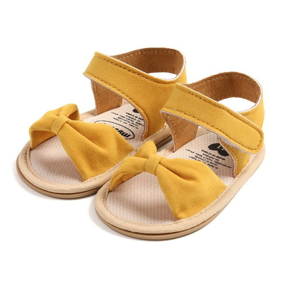GYRATEDREAM Infant Baby Girls Summer Sandals Open Toe Princess Dress Wedding Flats Shoes Soft Non-slip Sole First Walker Crib Shoes