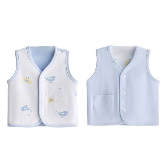 GYRATEDREAM Infant Baby Reversible Vest Toddler Warm Sleeveless Jacket Fall Winter Lightweight Waistcoat