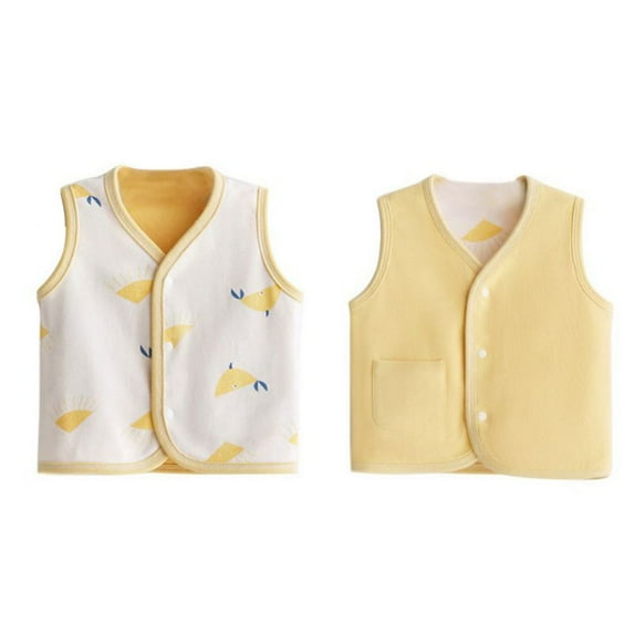 GYRATEDREAM Infant Baby Reversible Vest Toddler Warm Sleeveless Jacket Fall Winter Lightweight Waistcoat