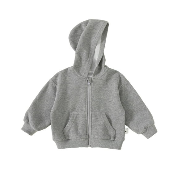 GYRATEDREAM Infant Toddler Baby Lightweight Hoodies Boys Girls Hooded Full Zip Sweatshirts Kids Spring Fall Solid Color Jacket Outwear for 6 Months-6 Years