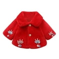 thumbnail image 1 of GYRATEDREAM Infant Toddler Girls Cozy Faux Fur Bolero Shrug Shawl Accessories Princess Cape Baby Warm Thicken Sweet Dress Coat for 0 Month-4 Years, 1 of 5