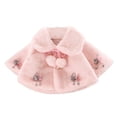 thumbnail image 1 of GYRATEDREAM Infant Toddler Girls Cozy Faux Fur Bolero Shrug Shawl Accessories Princess Cape Baby Warm Thicken Sweet Dress Coat for 0 Month-4 Years, 1 of 3