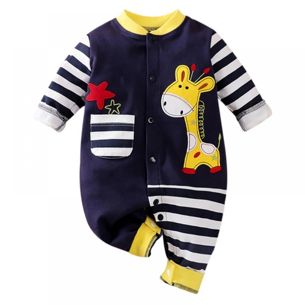 GYRATEDREAM Kids Baby Boy Girl Romper Newborn Long Sleeve Jumpsuit