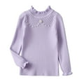 thumbnail image 1 of GYRATEDREAM Kids Baby Girls Basic Solid Color Half Turtleneck Cotton T-Shirt Tops Long Sleeve Clothes 2-7 Years, 1 of 7