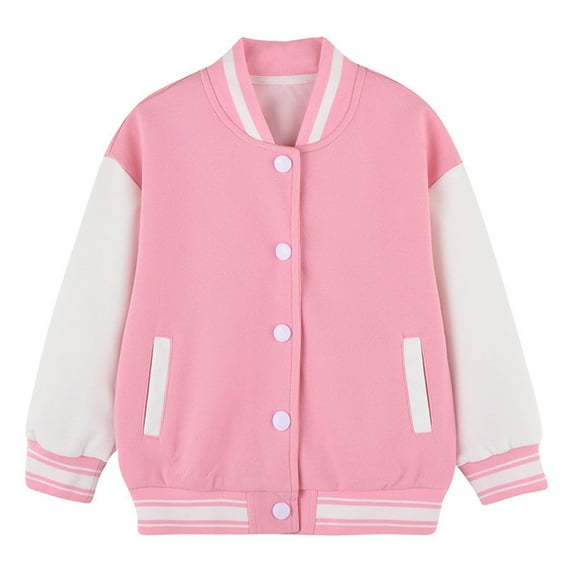GYRATEDREAM Kids Baseball Jacket Boys Girl Varsity Jackets Sports Outerwear Coat Casual Cardigan Sweatshirt, 6-8Y
