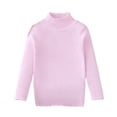 thumbnail image 1 of GYRATEDREAM Kids Boys Girls Cable Knit Slim Fit Sweaters Long Sleeve Crewneck Chunky Pullover Cute Knitwear Fall Jumper Tops for 5-6Y Pink, 1 of 6