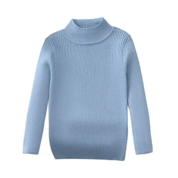 GYRATEDREAM Baby Girl Boy Knit Sweater Blouse Pullover Sweatshirt Warm Crewneck Long Sleeve Tops Fall winter Clothes for 9-10Y Blue