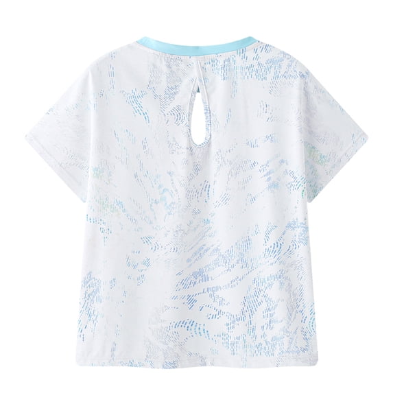 GYRATEDREAM Kids Boys Girls Spring Summer T-shirt Moisture Wicking Athletic Solid Color T Shirts Children Short Sleeve Breathable Quick Dry Sports Tee Tops for 5-12 Years