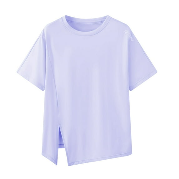 GYRATEDREAM Kids Boys Girls Spring Summer T-shirt Moisture Wicking Athletic Solid Color T Shirts Children Short Sleeve Breathable Quick Dry Sports Tee Tops for 5-14 Years