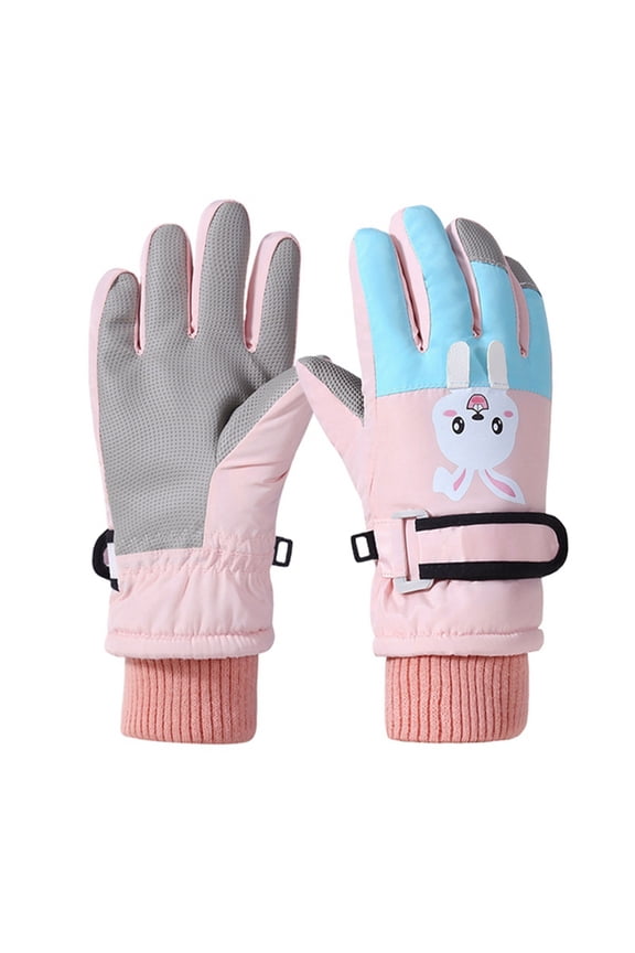 Kids Children Ski Gloves Winter Snow Gloves Waterproof Winter Warm Gloves for Snowboarding, Sledding for 3-12 Years