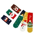 thumbnail image 1 of GYRATEDREAM Kids Christmas Santa Stocking Boys Girls Velvet Family Stockings for Home Holiday Xmas Party Fireplace Decorations Children Knee High Socks for One Size, 1 of 1