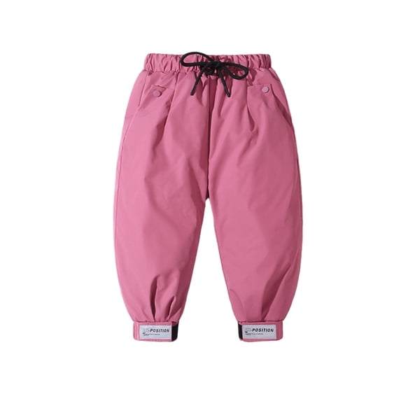 GYRATEDREAM Kids Down Pants Baby Boys Girls Windproof Warm Snow Pants Winter Thicker Elastic Waist Trousers 2-7T