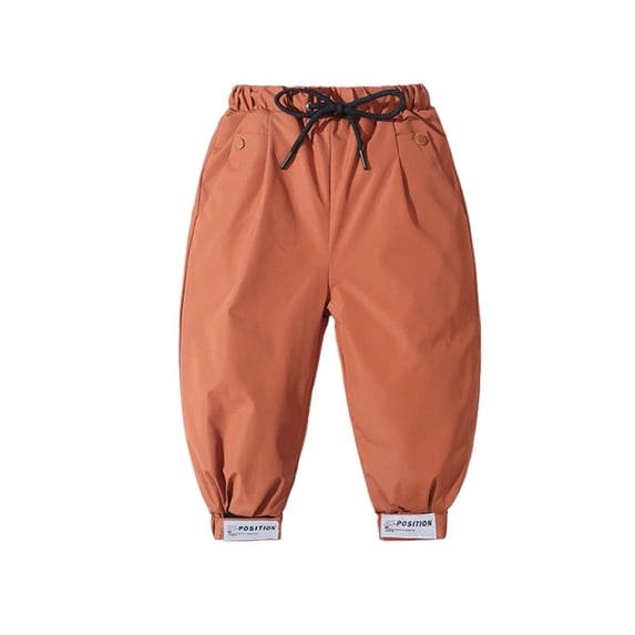 GYRATEDREAM Kids Down Pants Baby Boys Girls Windproof Warm Snow Pants Winter Thicker Elastic Waist Trousers 2-7T