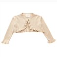 thumbnail image 1 of GYRATEDREAM Kids Girls Cardigan Sweaters Toddler Long Sleeve Cable Knitted Cropped Sweater Button Closure Tops for 1-8Y Beige, 1 of 7