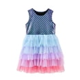 thumbnail image 1 of GYRATEDREAM Kids Girls Dresses Fish Scale Print Mermaid Dress Sleeveless Tutu Dresses Party Wedding Birthday Tulle Dresses for 6-7T, 1 of 1