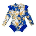 thumbnail image 1 of GYRATEDREAM Kids Girls Rash Guard Long Sleeve One Piece Swimsuits One-Piece Zipper Bathing Suits Quick Dry Swimwear, 1 of 4