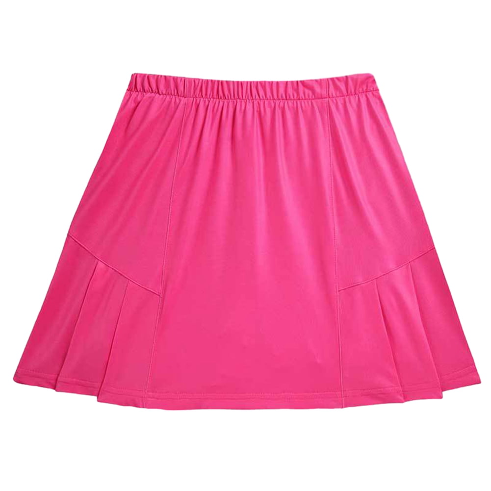 Iixpin Girls Sport Pleated Skirt Tennis Golf Skort Running Workout Skirt With Built In Shorts School Uniform White 9 10