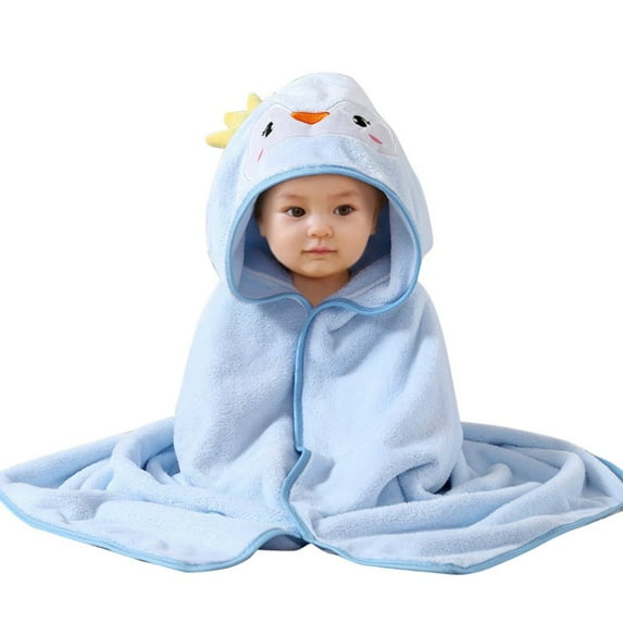GYRATEDREAM Baby Hooded Towel with Unique Animal Design Ultra Soft Thick Coral Fleece Bath Towel for Newborn, Infant and Toddler 31.49*31.49 inch
