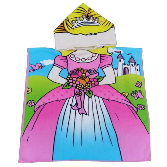 GYRATEDREAM Kids Hooded Poncho Towels, Soft & Absorbent Microfiber Beach Towel Coverup Cape, Swimming Pool Changing Robe Bathrobe Bath Towel Cloak