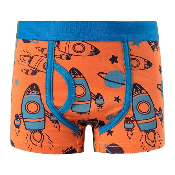 GYRATEDREAM Kids Little Boys Boxer Briefs Tagless Toddler Cartoon Print Cotton Underwear 1-12 Years