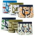 thumbnail image 1 of GYRATEDREAM Kids Little Boys Boxer Briefs Tagless Toddler Cartoon Print Cotton Underwear 6 Pack 1-12 Years, 1 of 8