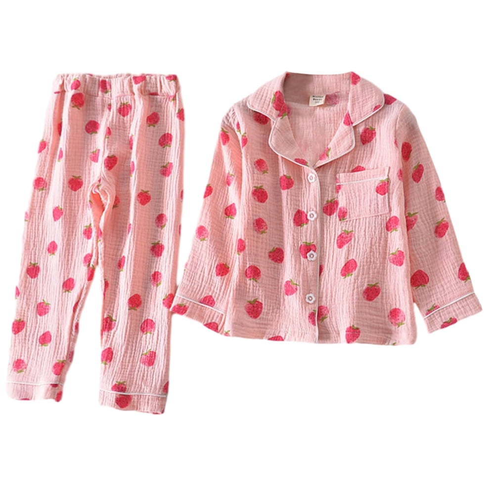 GYRATEDREAM Kids Toddler Girl Boy Two Piece Pajamas Set Button Down ...