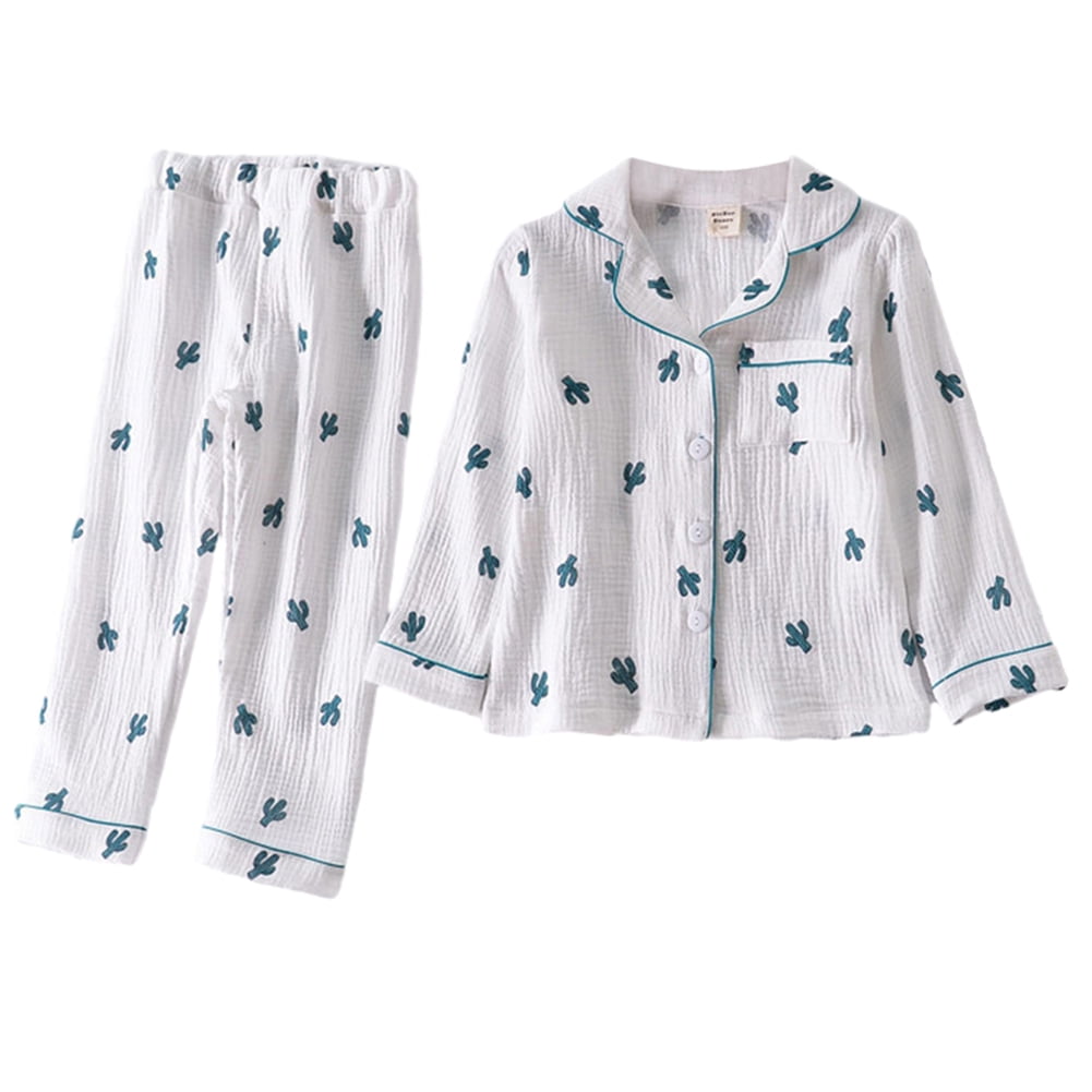 GYRATEDREAM Kids Toddler Girl Boy Two Piece Pajamas Set Button Down ...