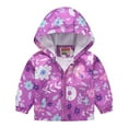 thumbnail image 1 of GYRATEDREAM Kids Toddler Girls Cartoon Spring Fall Outerwear Windbreaker Zipper Hooded Lightweight Jackets Coat, 1 of 9