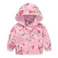 thumbnail image 1 of GYRATEDREAM Kids Toddler Girls Cartoon Spring Fall Outerwear Windbreaker Zipper Hooded Lightweight Jackets Coat, 1 of 9