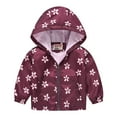 thumbnail image 1 of GYRATEDREAM Kids Toddler Girls Cartoon Spring Fall Outerwear Windbreaker Zipper Hooded Lightweight Jackets Coat, 1 of 9