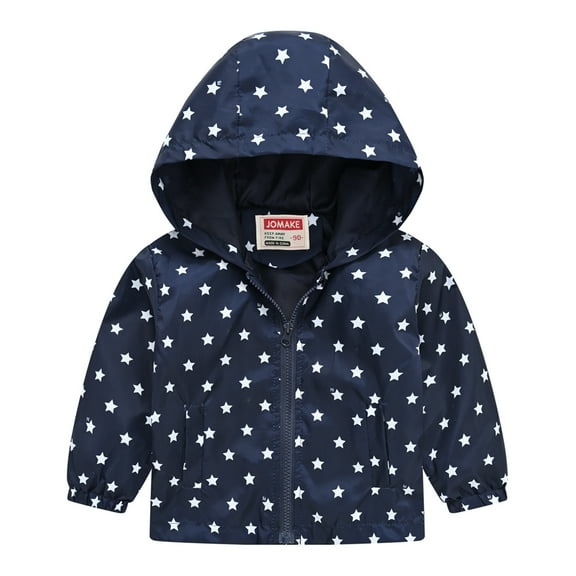 GYRATEDREAM Kids Toddler Girls Cartoon Spring Fall Outerwear Windbreaker Zipper Hooded Lightweight Jackets Coat