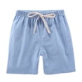 thumbnail image 1 of GYRATEDREAM Kids Toddler Little Boy Girl Cotton Linen Summer Shorts Solid Color Casual Pants with Drawstring 2-11T, 1 of 11