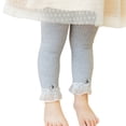 thumbnail image 1 of GYRATEDREAM Leggings for Toddler Baby Girls, Girls Soft Leggings Pants Lace Bow Elastic Waist Tights Stockings for L, 1 of 7