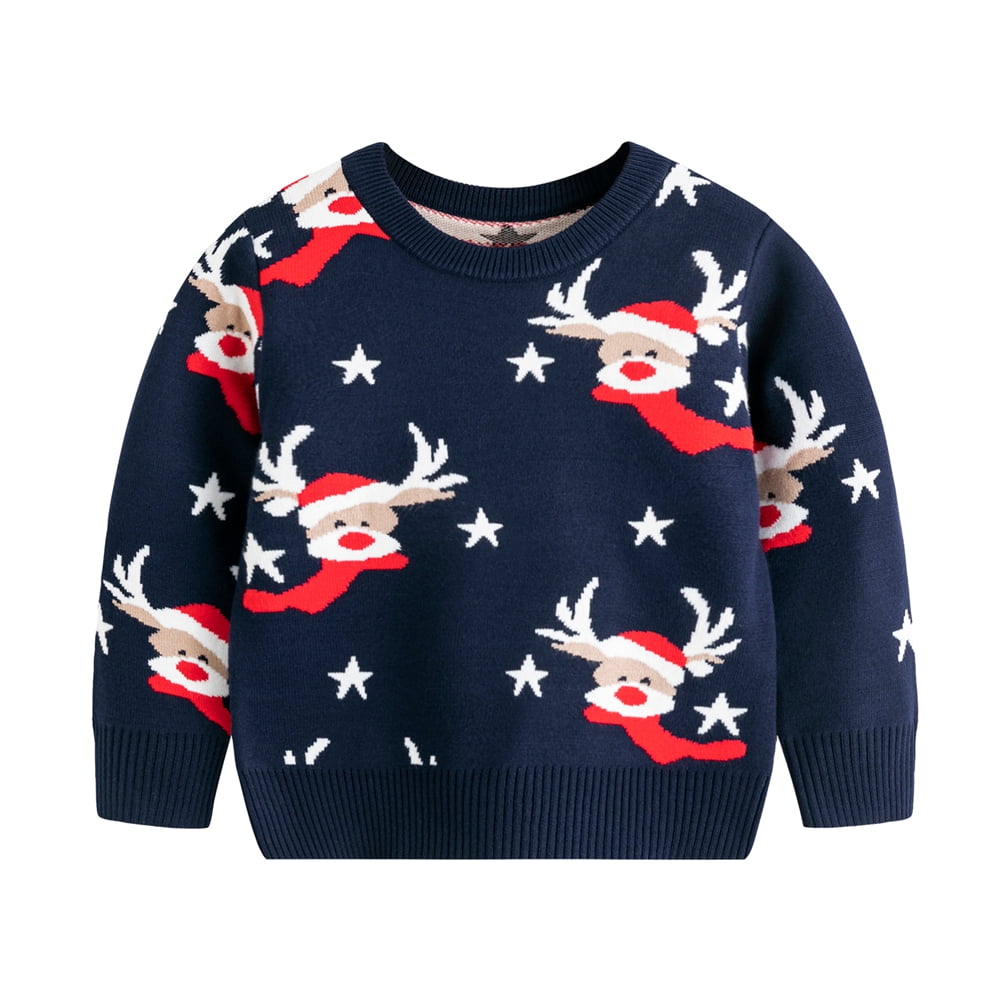 GYRATEDREAM Little Boys Girls Ugly Christmas Sweater Crewneck Knit Cute