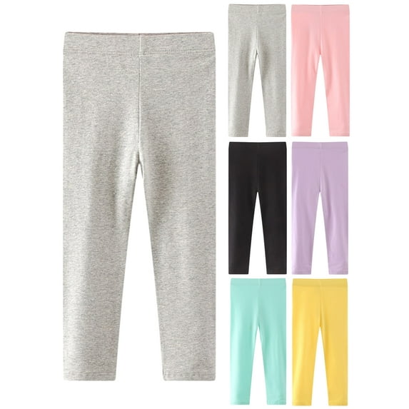 GYRATEDREAM Little Girls Footless Leggings Tight Cotton Thin Leggings Toddler Baby Solid Skinny Stretch Trousers Legging 1-7 Years