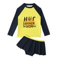 thumbnail image 1 of GYRATEDREAM Little Girls Rash Guard Set 2 Piece Swimsuit UPF 50+ Long Sleeve Swimwear 4-8 Years, 1 of 10