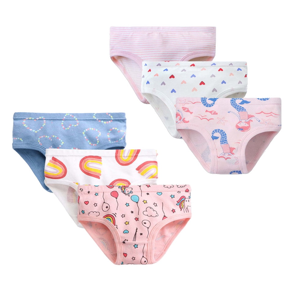 GYRATEDREAM Little Girls' Soft Cotton Underwear Kids Breathable Comfort