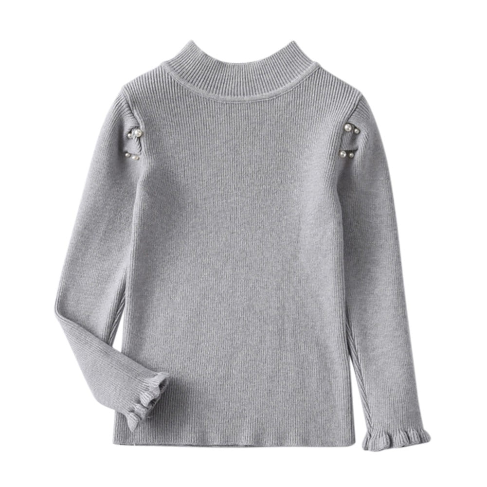 GYRATEDREAM Long Sleeve Basic Solid Color Turtleneck Jumper for
