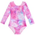 thumbnail image 1 of GYRATEDREAM Long Sleeve Gymnastics Leotards for Girls Dance Biketards One-Piece Colorful Dancewear Unitards for 5-6 Years, 1 of 9